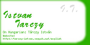 istvan tarczy business card